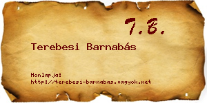 Terebesi Barnabás névjegykártya